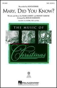 cover Mary, Did You Know? SAB choral sheet music cover